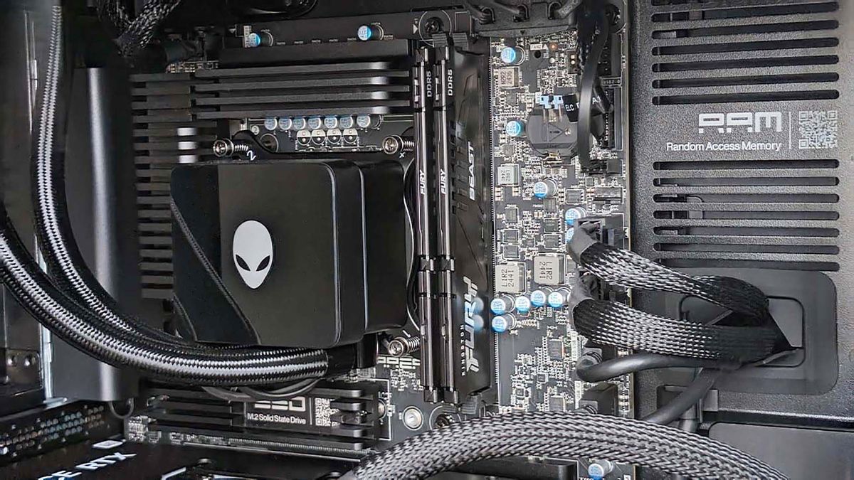 Photo of Alienware Area-51 Gaming Desktop after reflections and dust specks have been removed.