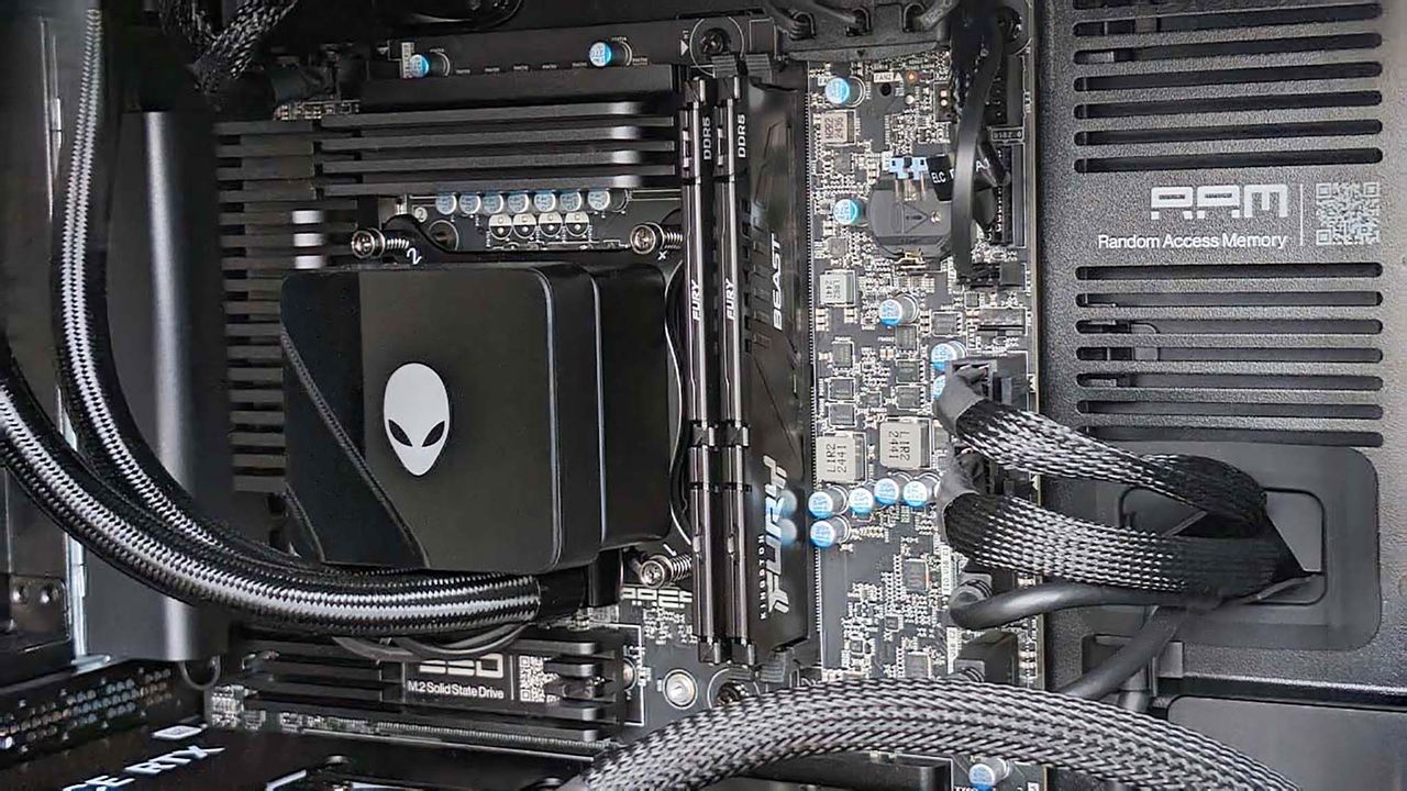 Photo of Alienware Area-51 Gaming Desktop after reflections and dust specks have been removed.
