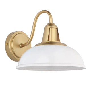 White and gold wall light