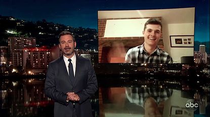 Jimmy Kimmel interviews a British prankster