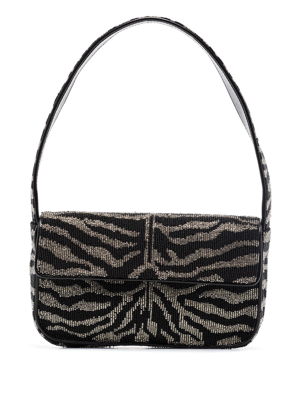 Tommy Beaded-Zebra Pattern Shoulder Bag