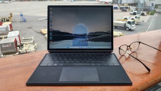 Dell XPS 13 2-in-1 (2023) at an airport