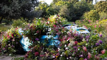 Larry Walshe flower installation