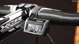 The brain of this groupset is a small handlebar mounted LCD display. While riding, the display communicates essential information such as battery level, gear position and shift mode (whether or not Synchro Shift is activated). It's integrated with Fox’s electric iCD suspension adjustment system – where the bottom right of the display includes an element which shows the suspension mode of a compatible fork and shock. It certainly leaves the door open for nerdy types and perhaps other manufacturers to exploit in the future.