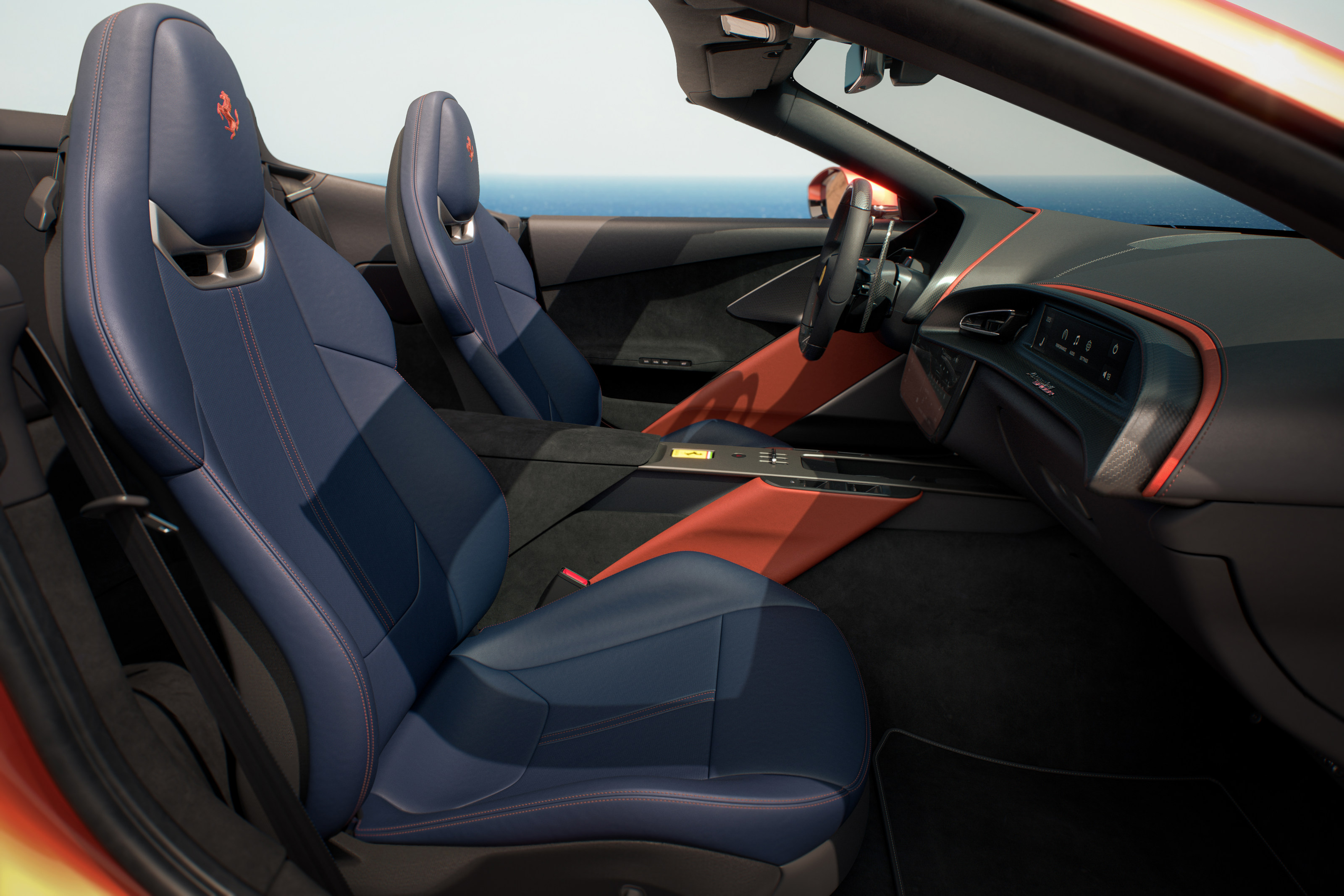 The cabin of the Ferrari Amalfi Spider