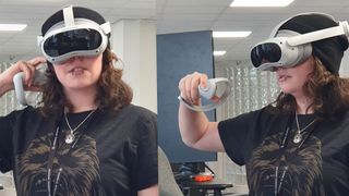 ByteDance's Pico 4 VR headset in use.