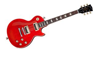 The Vermillion finish showcases the Grade-AAA flamed maple top beautifully