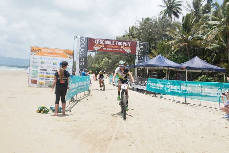 Runner up Sebastien Carabin finishes in Port Douglas