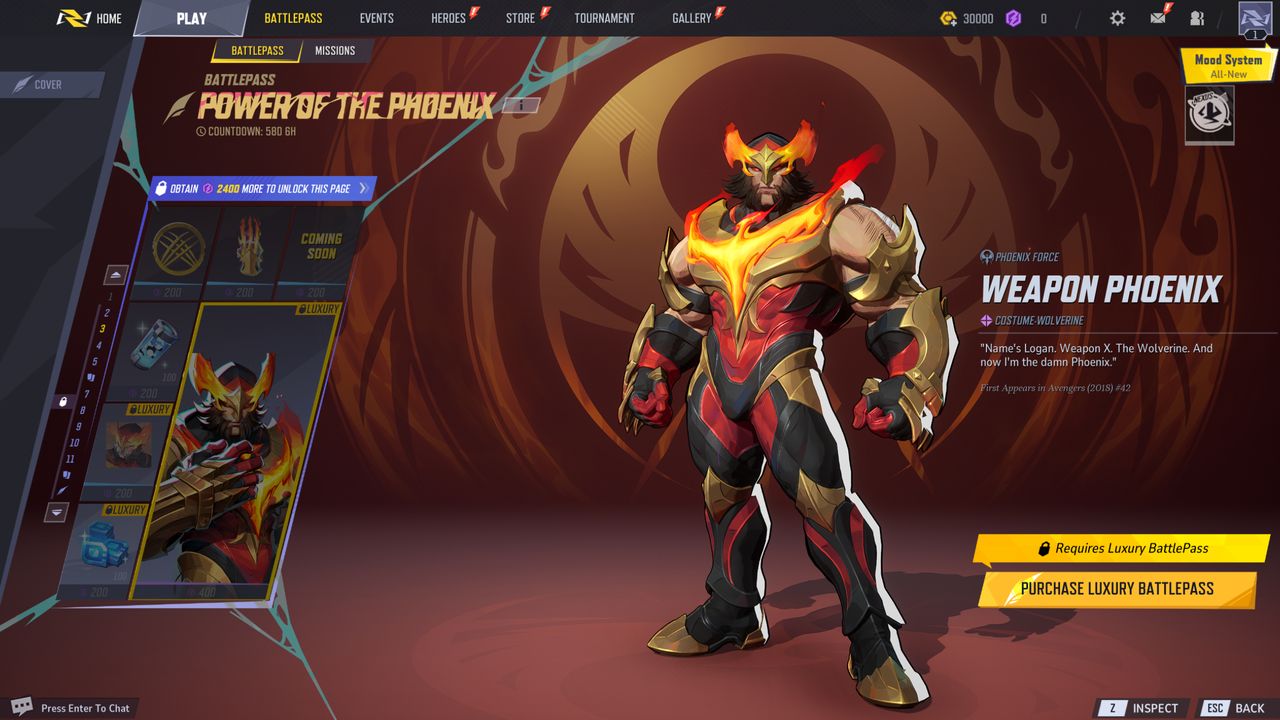 Marvel Rivals Season 3 battle pass: Page 3 of The Abyss Awaken battle pass.