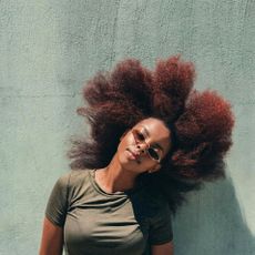 Hair, Afro, Hairstyle, Fashion, Hair coloring, Long hair, Cool, Shoulder, Red hair, Wig, 