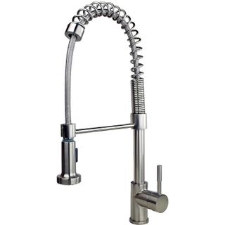 a stainless steel faucet