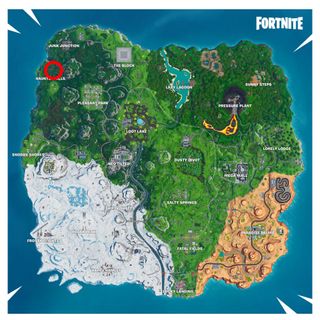 Fortnite fortbyte haunted hills 55 map location