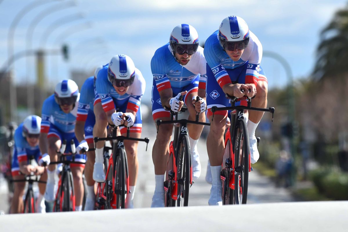 FDJ in the team time trial in Tirreno-Adriatico