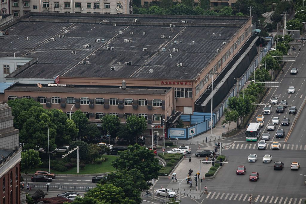 Hunan market in Wuhan.