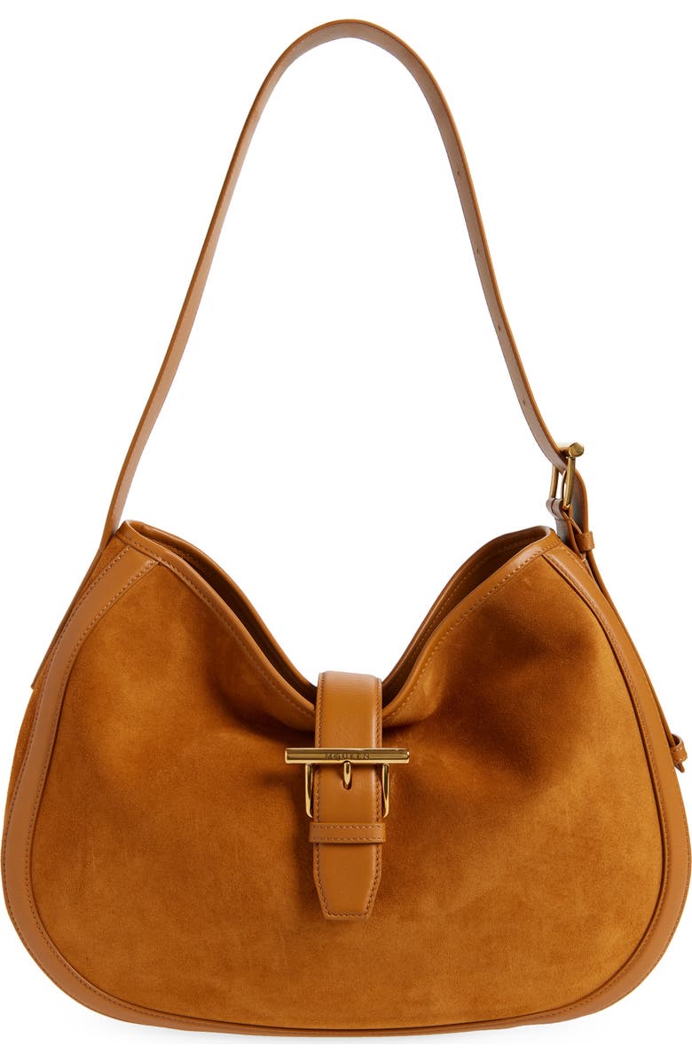 T-Bar Suede Shoulder Bag