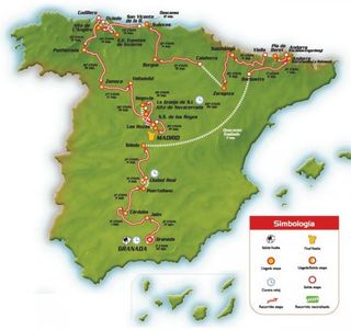 The 2008 Vuelta parcours