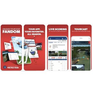 The PGA Tour Mobile App on a white background