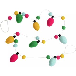 Habitat Felt Bulbs Christmas Garland