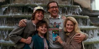 Jason Lively, Dana Hill, Chevy Chase, and Beverly D'Angelo in National Lampoon's European Vacation