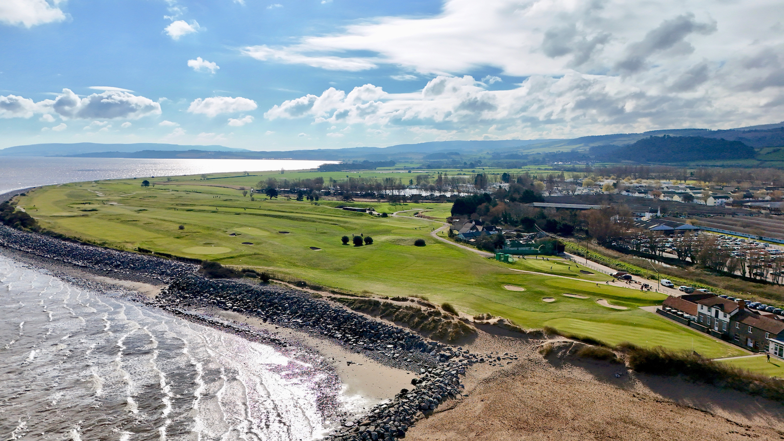 An aerial view of Minehead and West Somerset Golf Club