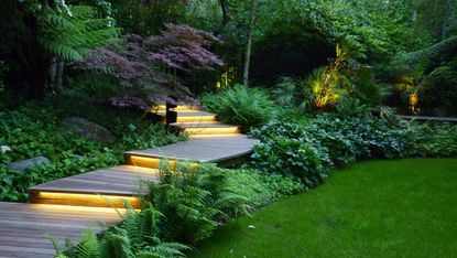 how much does garden lighting cost: Andrew Wenham MSGD illuminated outdoor steps