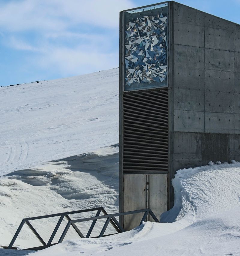 Entrance to the Global Seed Vault in Svalbard.