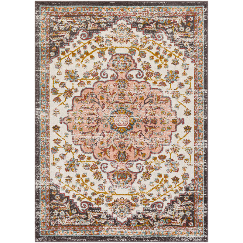 Charlton Home® Agner Oriental Dark Red/saffron Area Rug & Reviews | Wayfair
