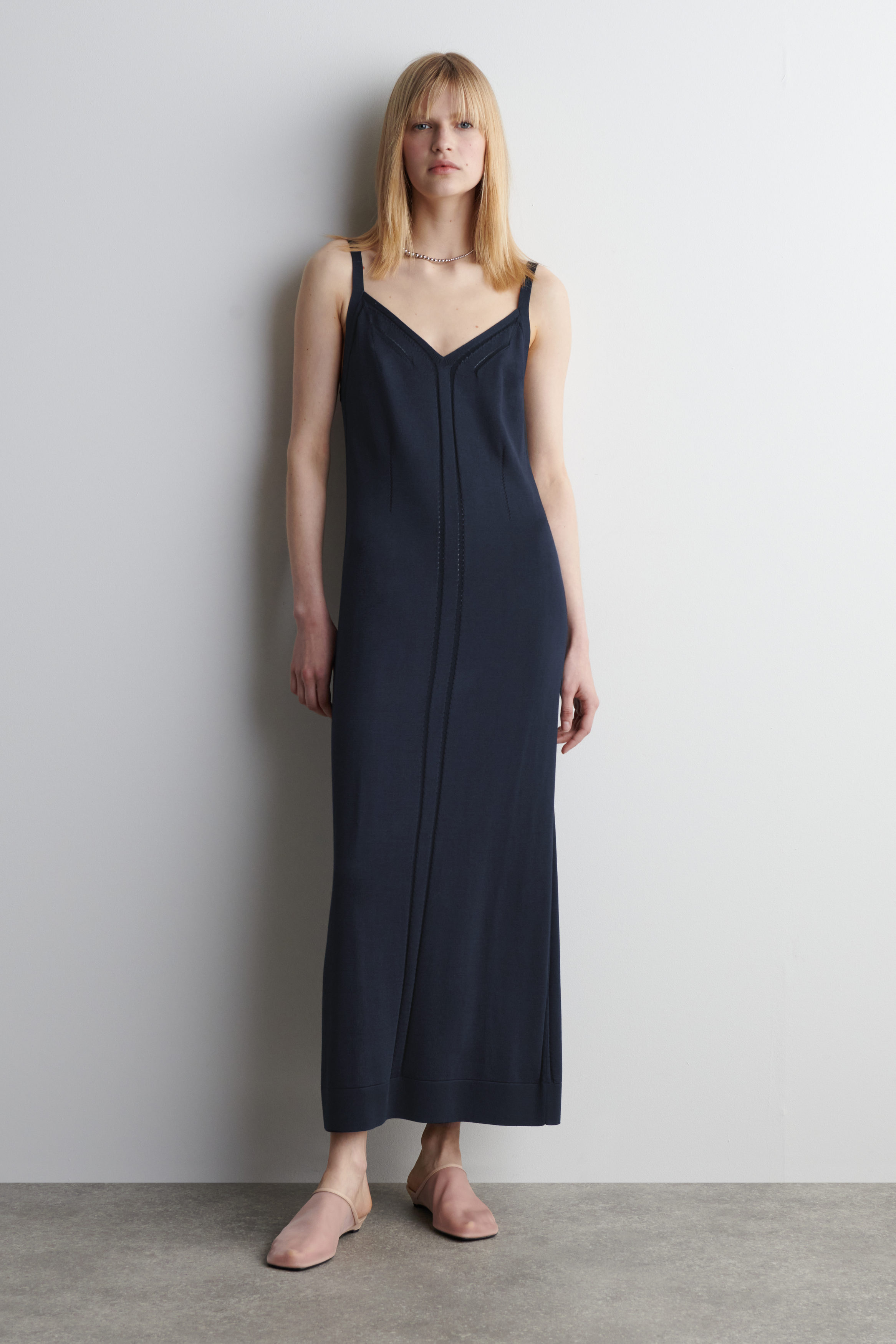 Knitted Midi Slip Dress