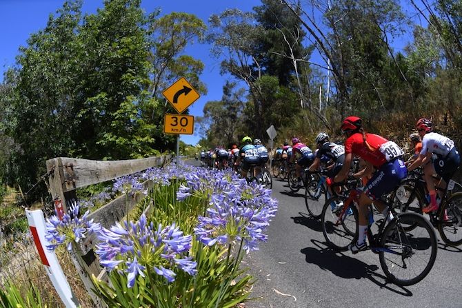 The beautiful Adelaide Hills en route between Nairne and Stirling on stage 3 of the 2019 Women's Tour Down Under