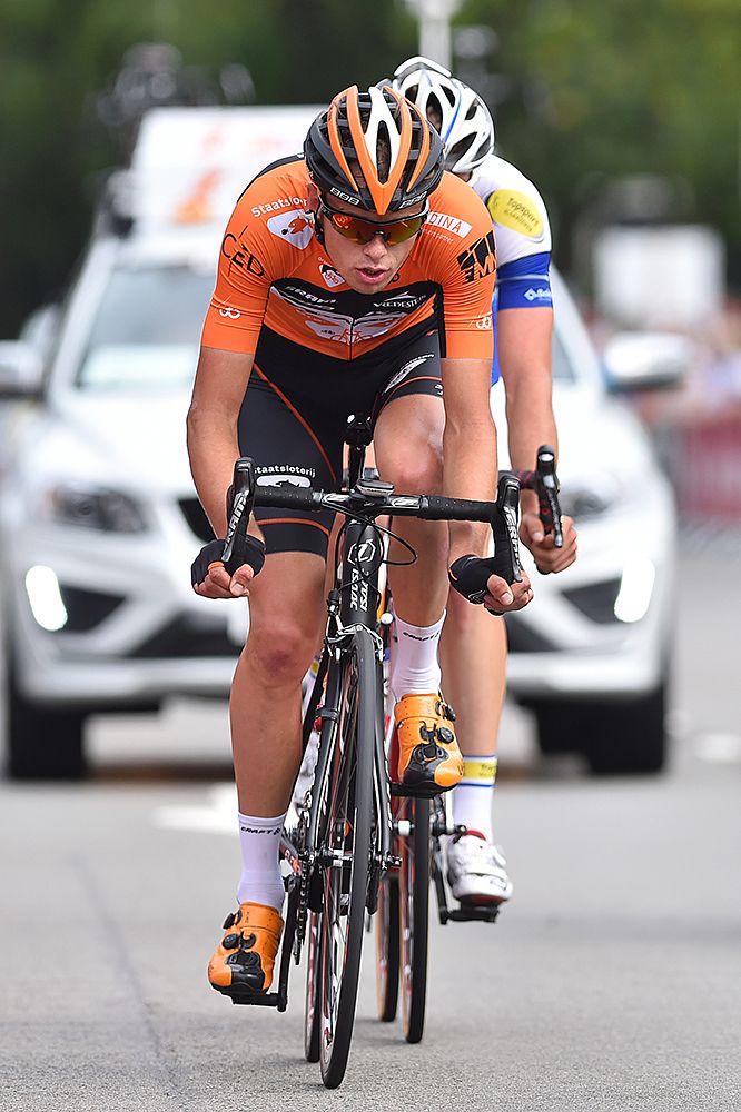 Jesper Asselman (Team Roompot) leads the overall Eneco Tour