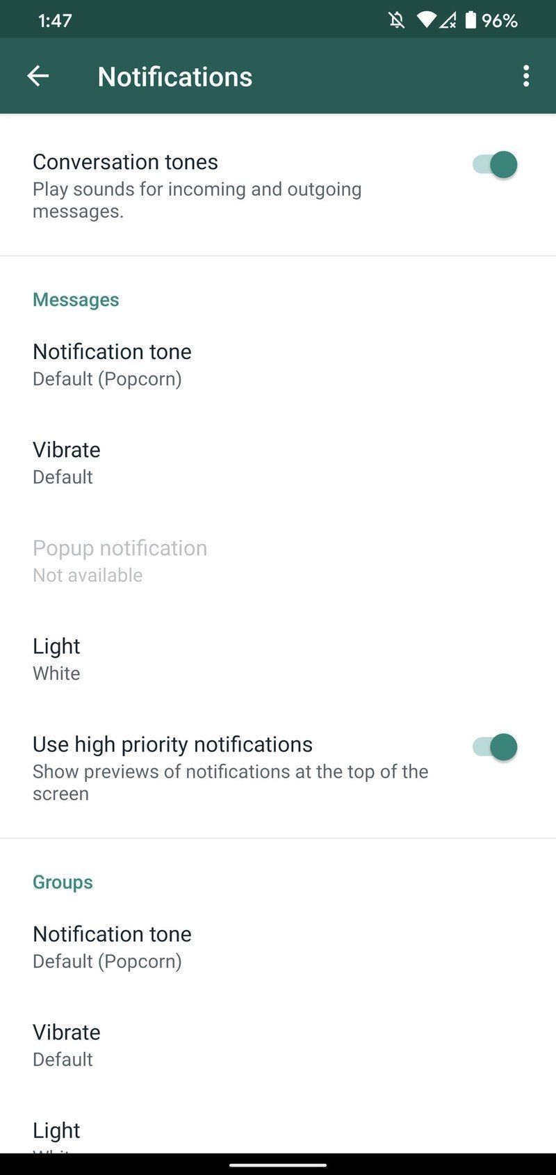 How to manage notification settings in WhatsApp for Android Android