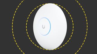 The Ubiquiti Networks Unifi U7 Pro on the ITPro background