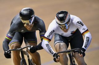 Two cyclists shot on the Nikon Z 400mm lens