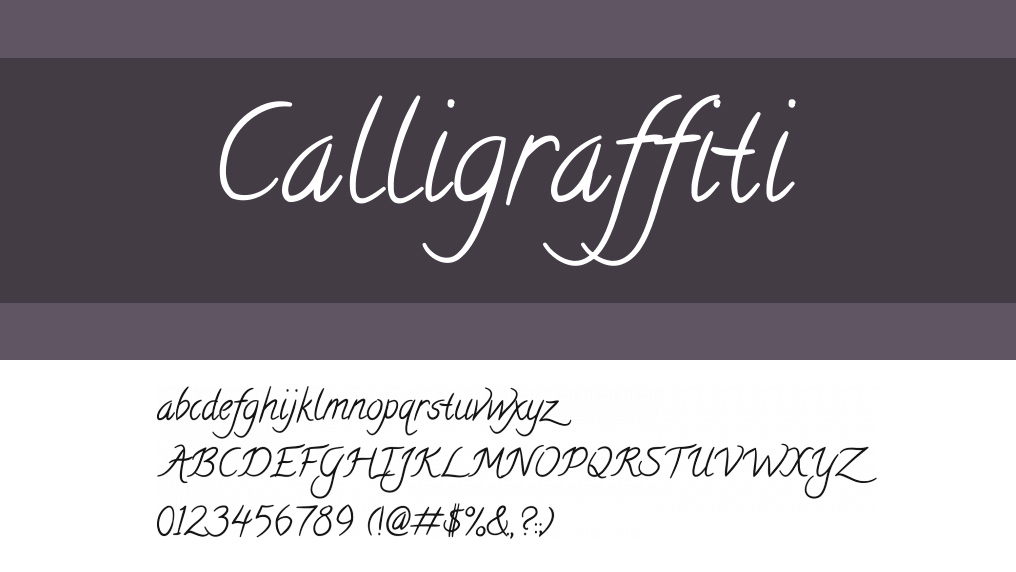 Best free handwriting fonts: Calligrafiti