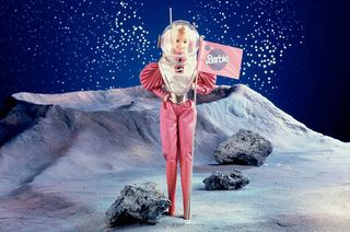 Mattel promotional image for its 1985 "Astronaut Barbie." Read the Full Story