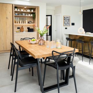 kitchen with breakfast station and table