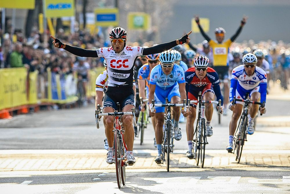 JJ Haedo (CSC) takes the win in 2008 heading into Santa Rosa