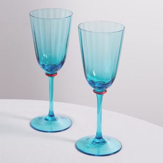 turquoise wine glasses