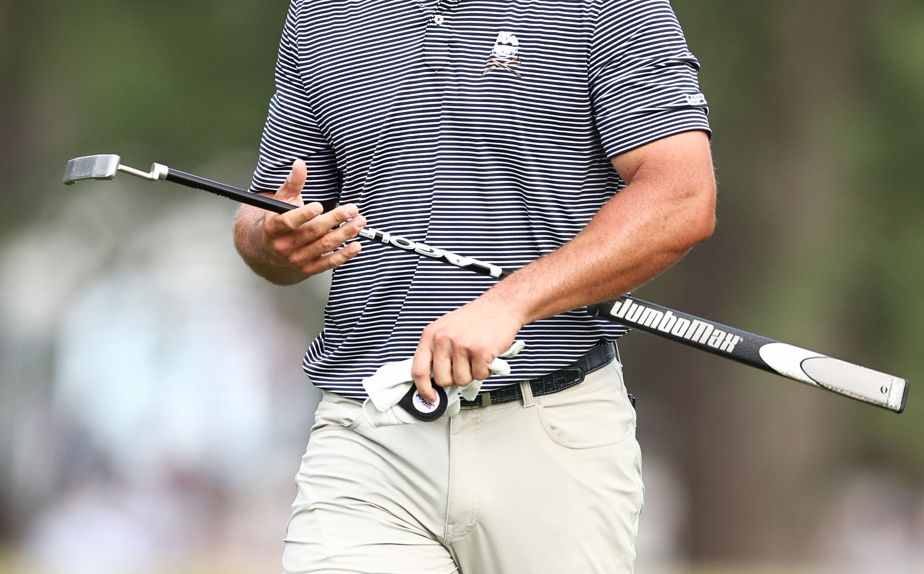 Bryson DeChambeau's putter close up