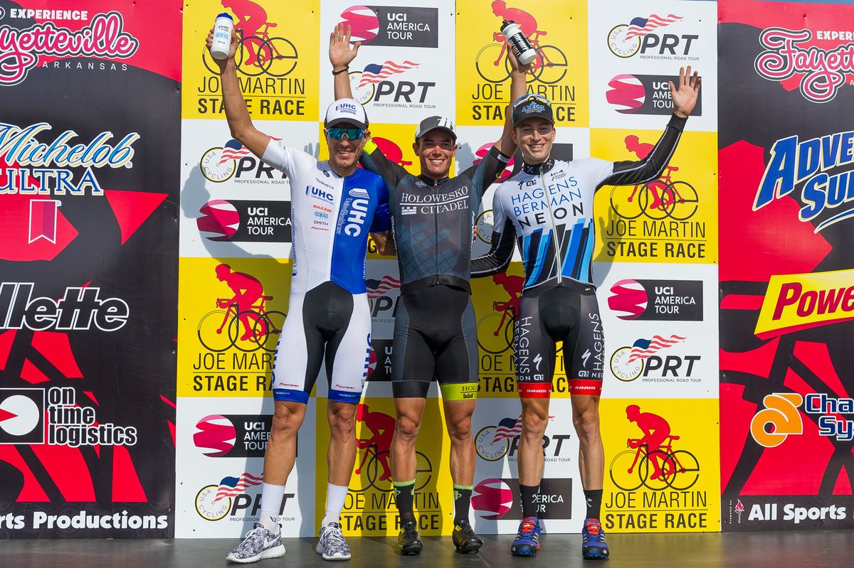 The stage 4 podium
