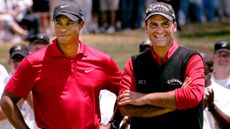 Tiger Woods and Rocco Mediate after the 2008 US Open