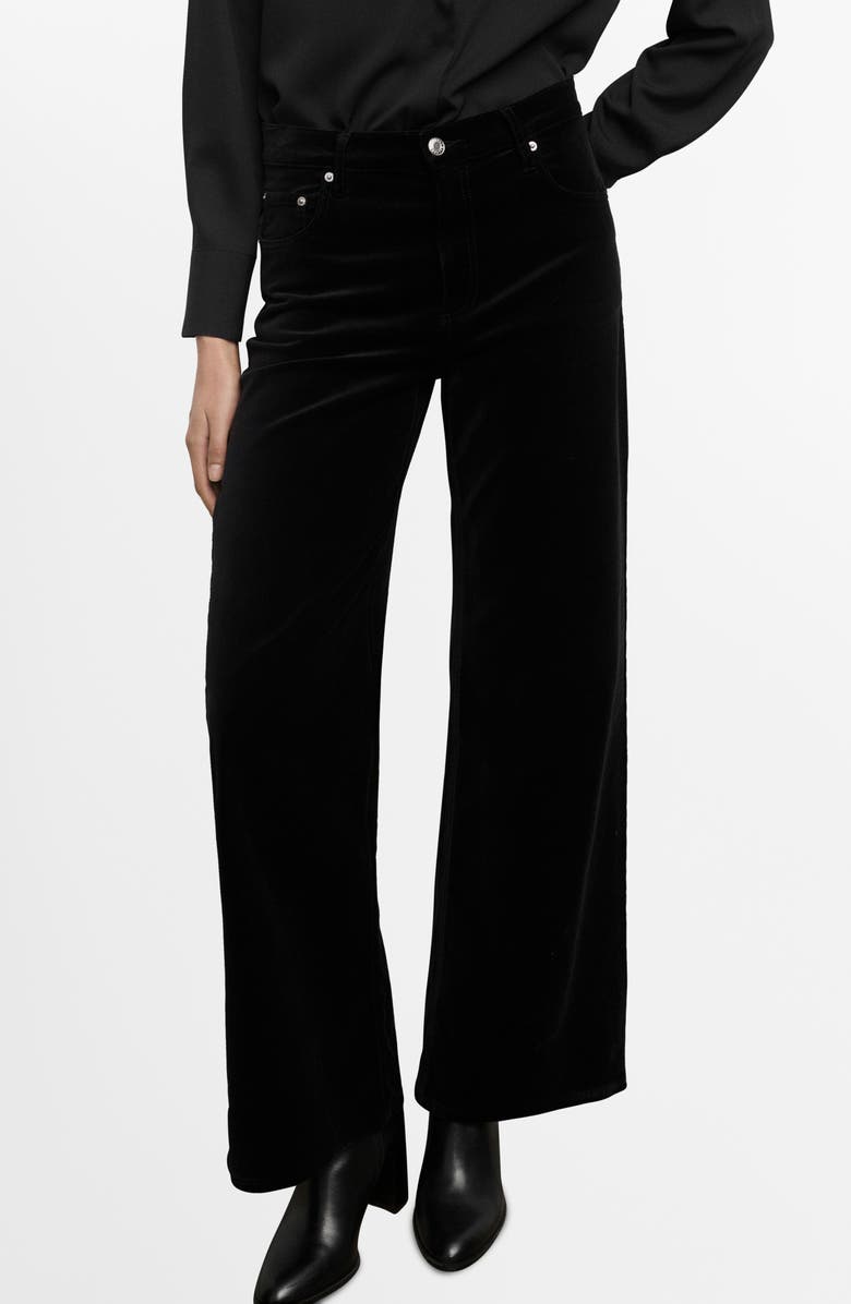 Wide Leg Velvet Jeans