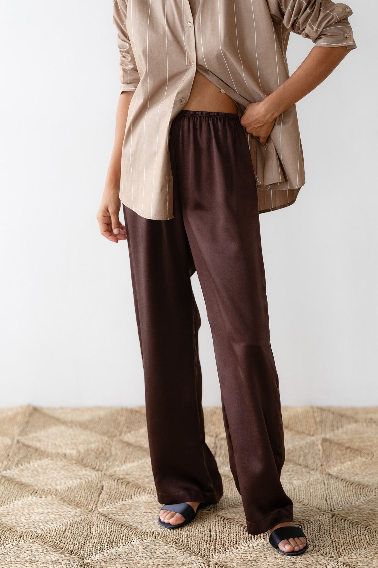 Botanical Charm Satin Pants