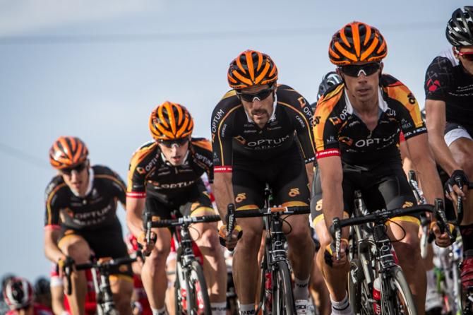 Optum-Kelly Benefits comes to the front with 10 laps to go.