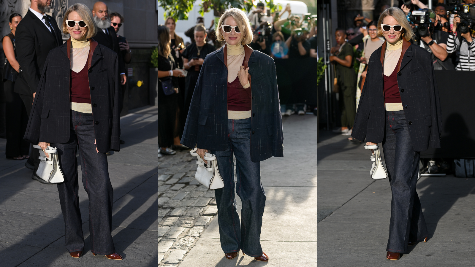 Naomi watts New York fashion week layering