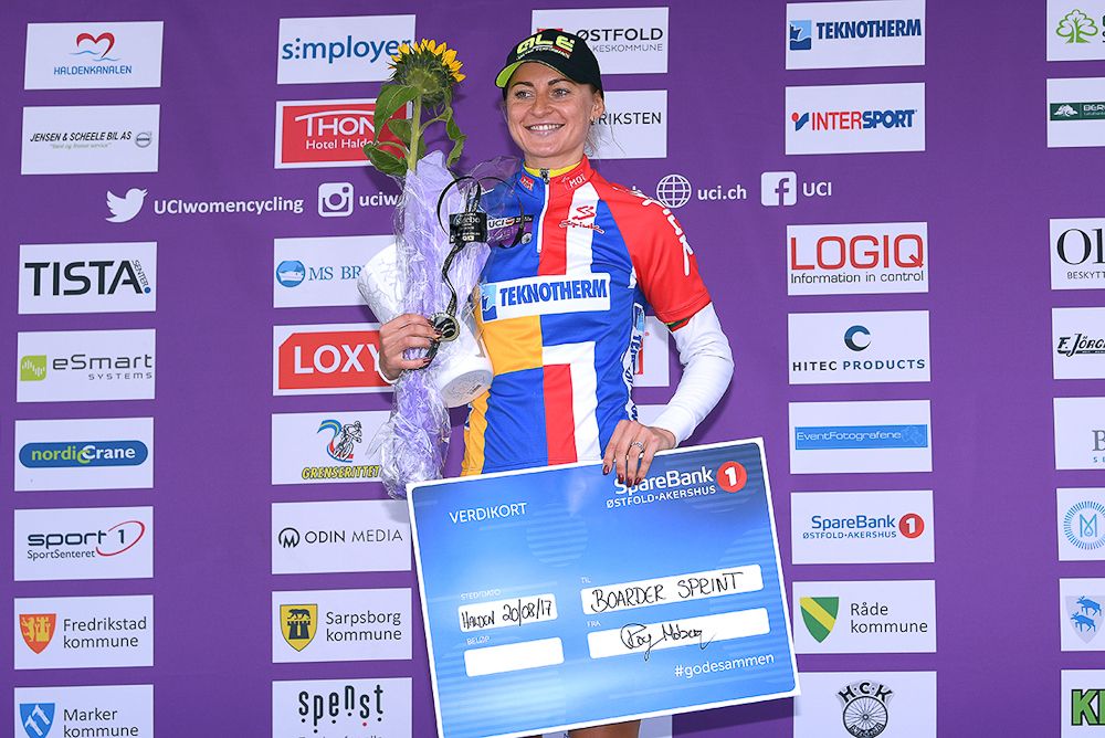 Daiva Tuslaite in the sprinter's jersey