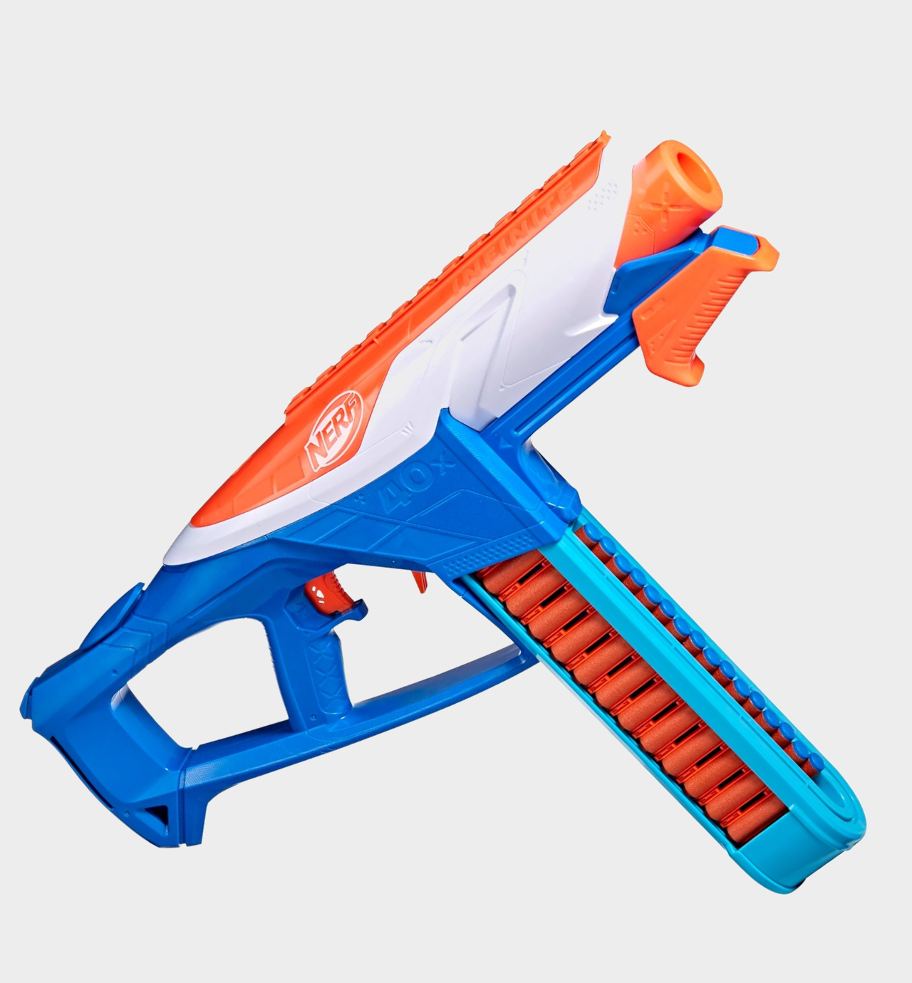 Nerf N-Series Infinite blaster on a plain background