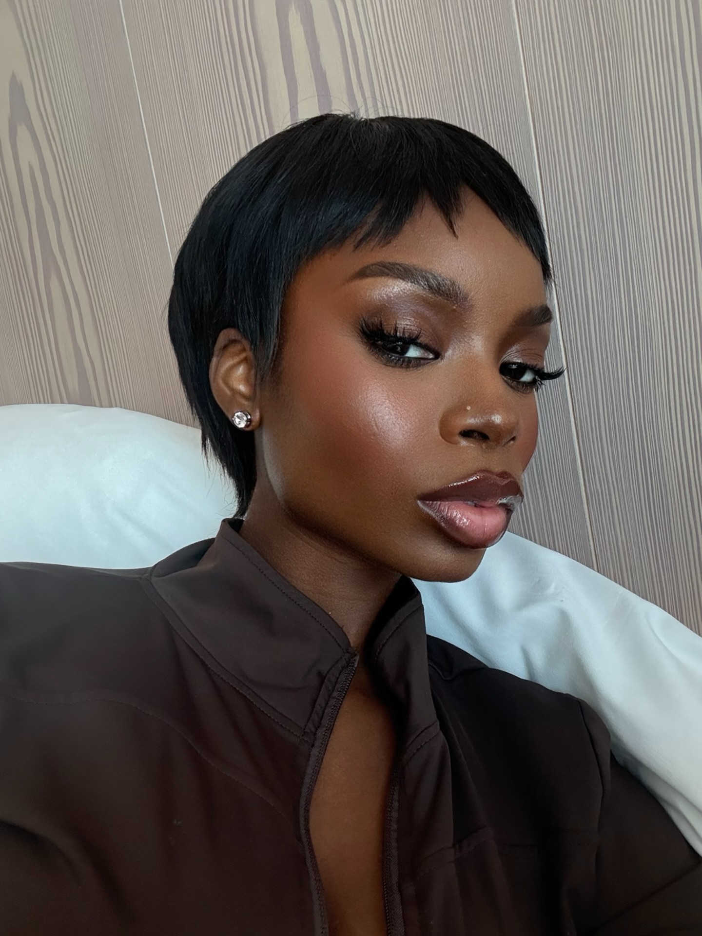 Photo of Olandria Carthen with a tucked pixie haircut