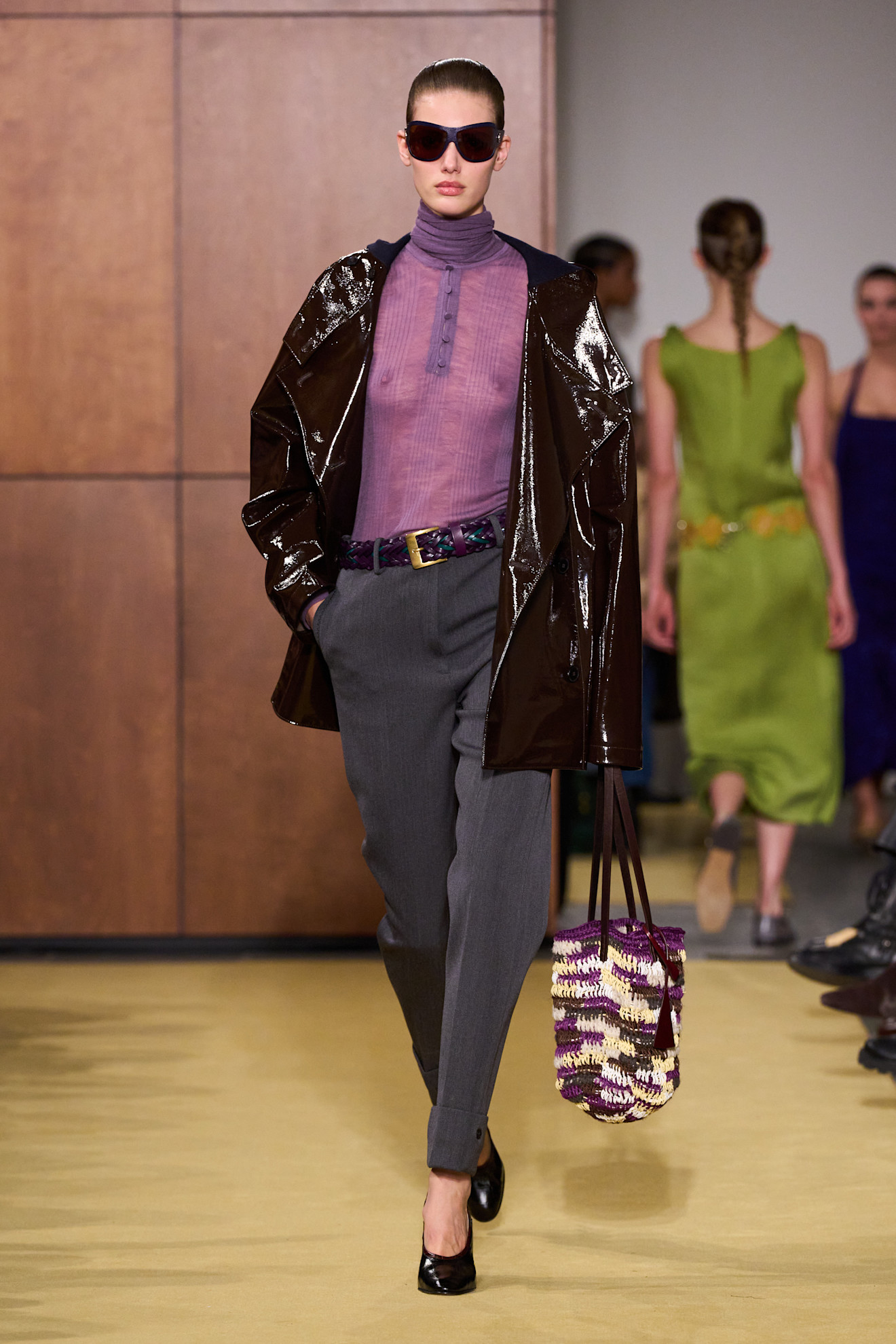 the contrasting turtleneck trend at Tory Burch's new york fashion week fall 2026 runway show