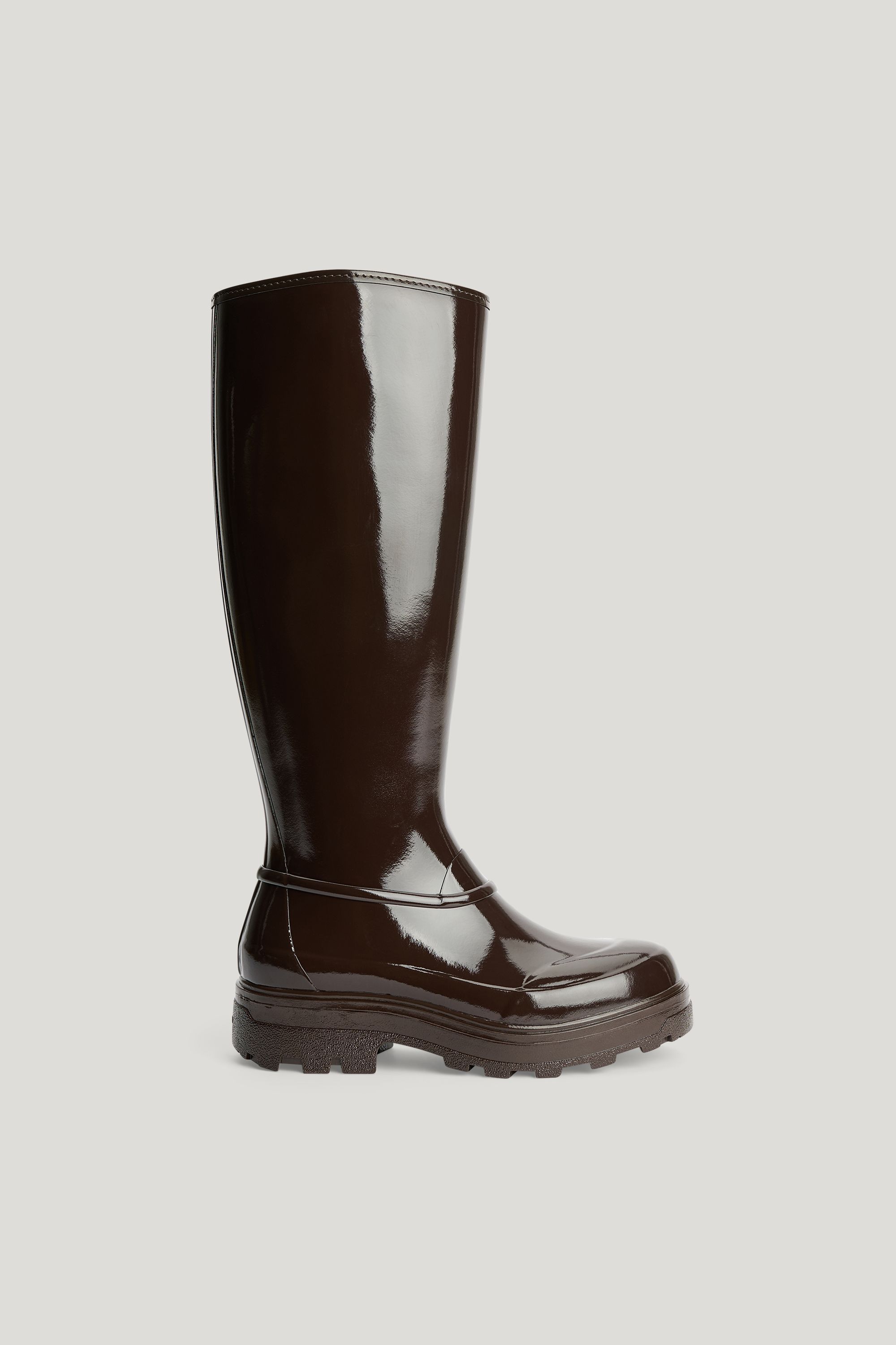 Tretorn X Kassl Editions Tijntje &amp;mdash; Rubber Boot Women - Shiny Coffee Brown - 36